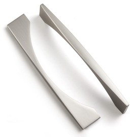 Goo-Ki Modern Zinc Alloy Cabinet Handle,3.75''(96mm) Hole Center Brushed Nickel Cabinet Pull for Drawer,Dresser, Cupboard Wardrobe Cabinet, 6 Pack…