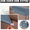 GAMUKAI 2 Pack Velvet Stretch Armrest Covers - Non Slip