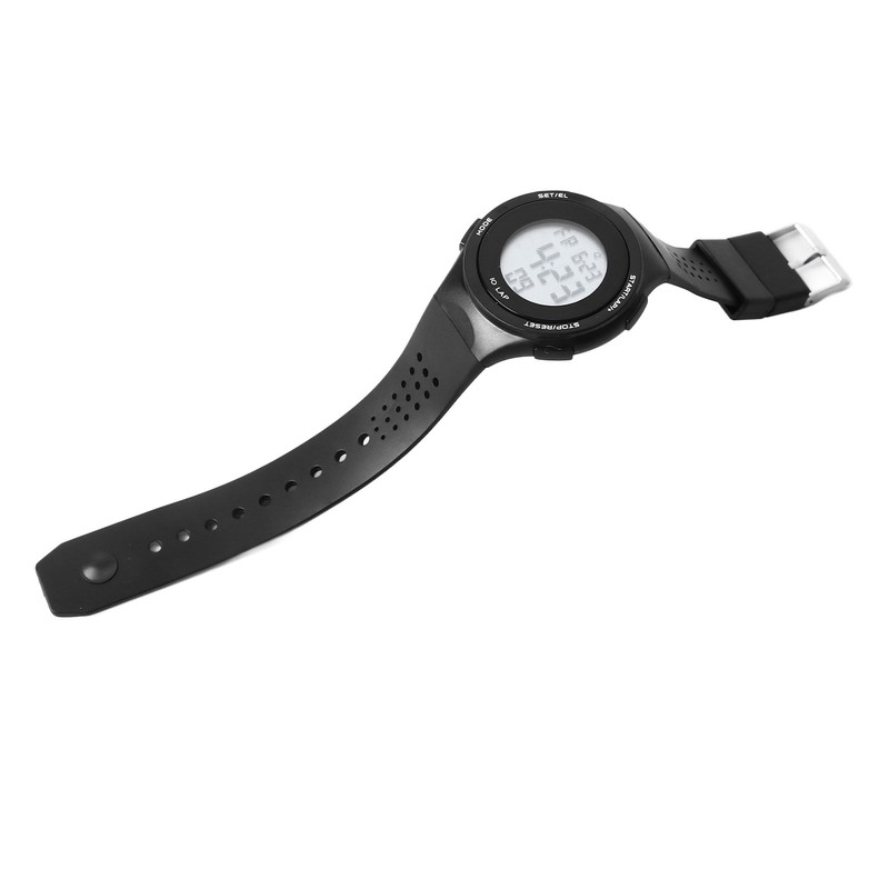 LED Digital Watch Waterproof Clear Display Breathable Strap Electronic Watch