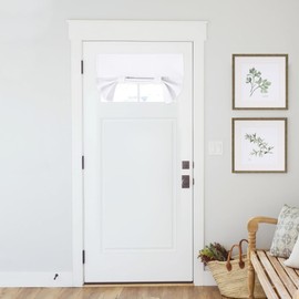 Pony Dance Sidelight Door Curtains for Small Windows, Room Darkening Sides Door Shades Heavy Duty Vertical Door Blinds Full Privacy for Patio Door Window, 1 Panel, Pure White, W26 x 18