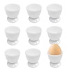 Set of 9 Egg Cups White Round Egg Cups 4.4