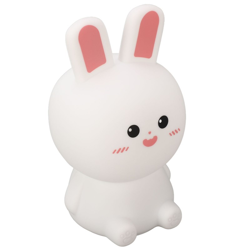 Cute Night Light Tap Control 5 Modes Rechargeable Rabbit Shape