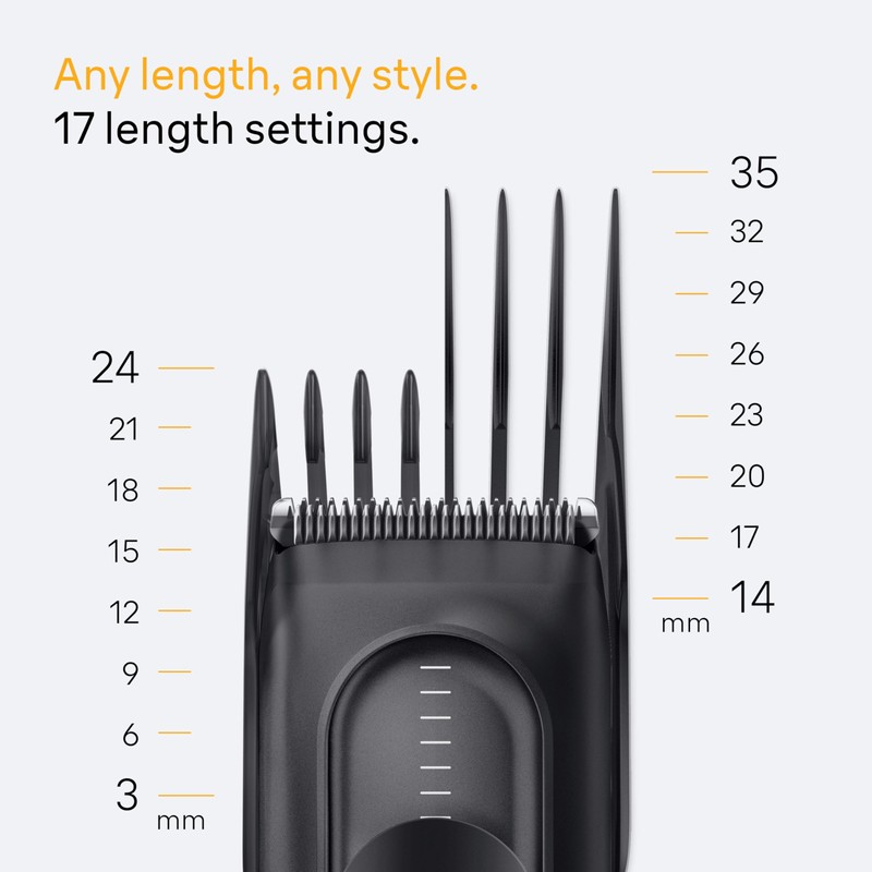 Braun Hair Clipper Series 5, +3 Styling Tools, Lifetime Sharp