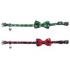 2 Pack/Set Christmas Cat Collar Breakaway with Cute Bow Tie