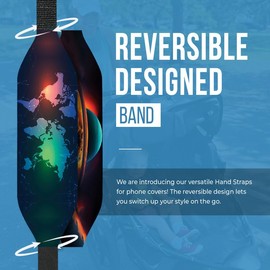 Switchbands Universal Phone Grip Strap |Pack of 2| Customizable Phone Hand Holder Grip | Reversible & Custom Phone Loop | Elastic Phone Strap | Slim Grip for Phone - Dynamic Doodles