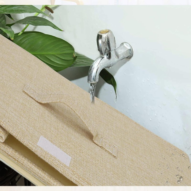 Homsorout Pack of 2 Storage Boxes with Lid, Foldable Storage