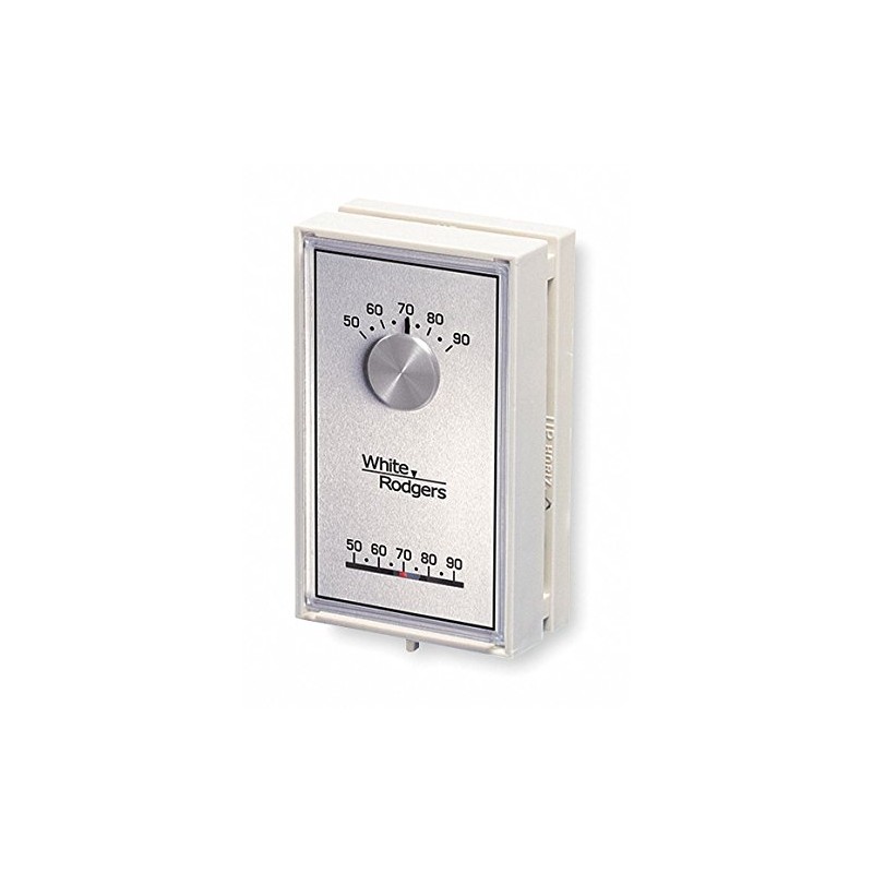 Emerson Low V Mechanical Tstat, 50 to 90F, White