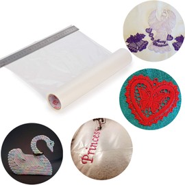 Simthread Water Soluble Film Stabilizer for Embroidery and Free Standing Lace FSL 30cm x 10yds/Roll Thickness 90 Micron