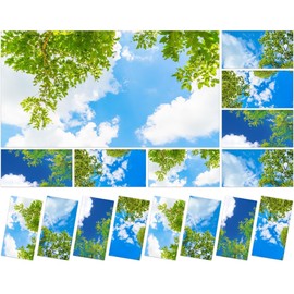 8 Pcs Fluorescent Light Covers with 80 Magnets Decorative for Classroom Ceiling Light 4 x 2 Feet Magnetic Light Covers Filter Easy Install for Office Hospitals & Home Drop Ceiling Supplies(Cloud Sky )