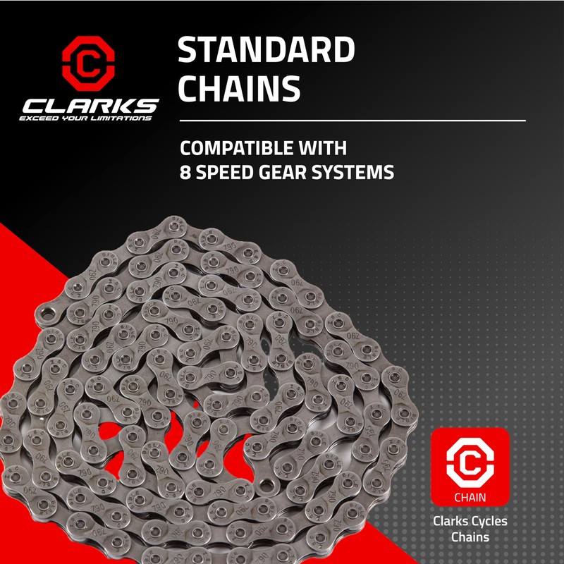 Clarks Standard Bike Chain - Single Speed to 12 Speed