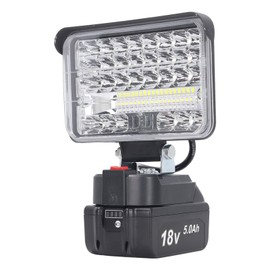 18V Cordless LED Work Light 7200LM 6500K Dual Brightness for BL1815 BL1840 BL1850 BL1830 BL1820 BL1860, Swivel Head, ABS, Multi-Purpose for Camping, Hiking, Emergency Use