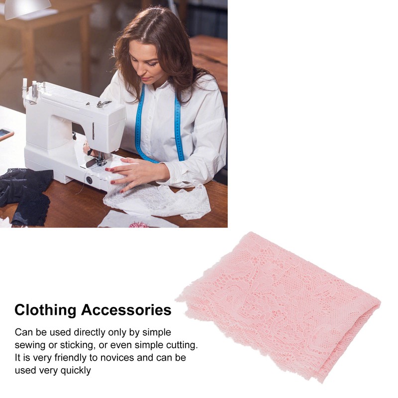 Lace Ribbon 17cm Wide Soft Nylon High Elasticity Non Irritating