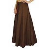 Phagun Solid Long Maxi Cotton Beach Wear Skirt for Women