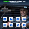 3 Channel Dash Cam Front and Rear Inside, 2.0'' 1296P