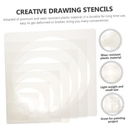 SEWACC 8pcs Circle Stencils for Crafts Reusable Drawing Templates for DIY Projects Creative Painting Templates for Wall Art and Home Decoration