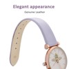 WOCCI 10mm Watch Strap with Rose Gold Buckle, Elegant Genuine