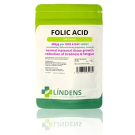 Folic Acid Tablets 2-PACK 480 tablets, 400mcg - ONE A DAY (folacin, vitamin B-9)
