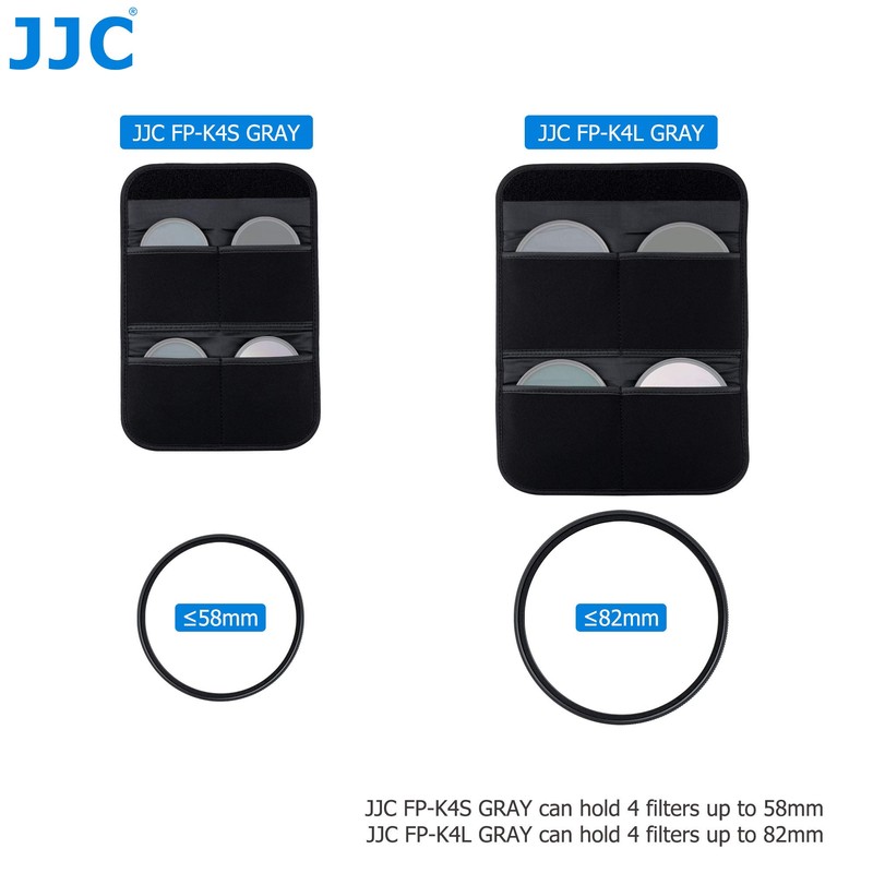 JJC 4 Pockets Filter Case for Round Filter Up to