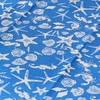 Fusion Coastal Bay Picnic Blanket, 100% soft touch Polyester, Blue,