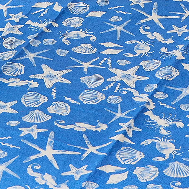 Fusion Coastal Bay Picnic Blanket, 100% soft touch Polyester, Blue,