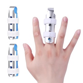 Finger Splint, Finger Support Brace Joint Stabilizer for Middle, Pointer, Ring Finger, Metal Straightener for Broken Fingers (2PCS)