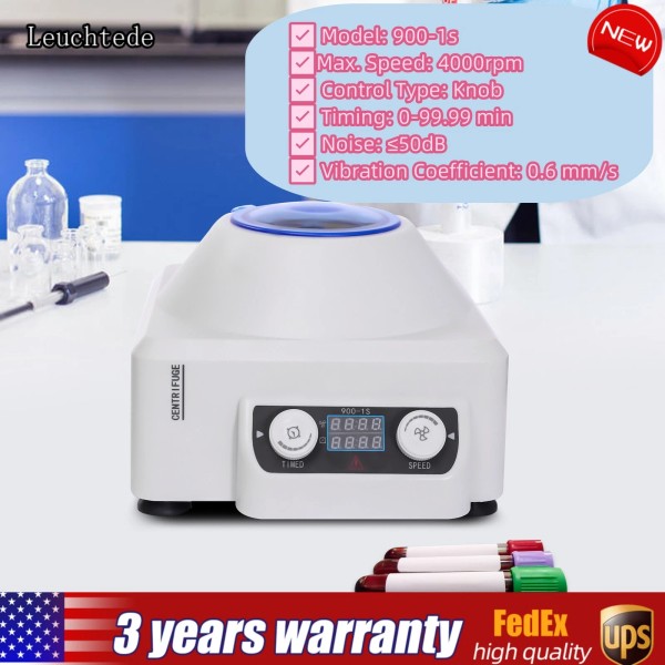 Unbranded Lab Benchtop Serum Plasma Centrifuge Machine 4000rpm 6x10ml Tube