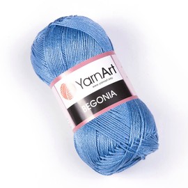Yarn Art Begonia Yarn 100% Cotton, Pure Premium Soft Cotton Yarn, for Knitting Crochet and Amigurumi, Various Pastel and Shiny Colors Yarn, Baby Yarn, 1.76 Oz (50g) / 185 Yrds (169m) (5351)