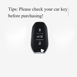 ISDORE Zinc Alloy Key Fob Cover Compatible with Peugeot 308 408 508 2008 3008 5008 - Lightweight, Unbreakable Key Fob Holder (Red)