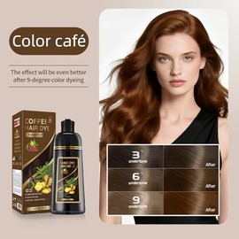Champú para Teñir El Cabello Negro 4 en 1, Champú Colorante para Hombres y Mujeres, Cobertura de Canas con Ingredientes Herbales, Fácil de Usar y Suav