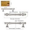 Amerdeco 6 Pack Brushed Satin Nickel Cabinet Pulls 128mm Hole