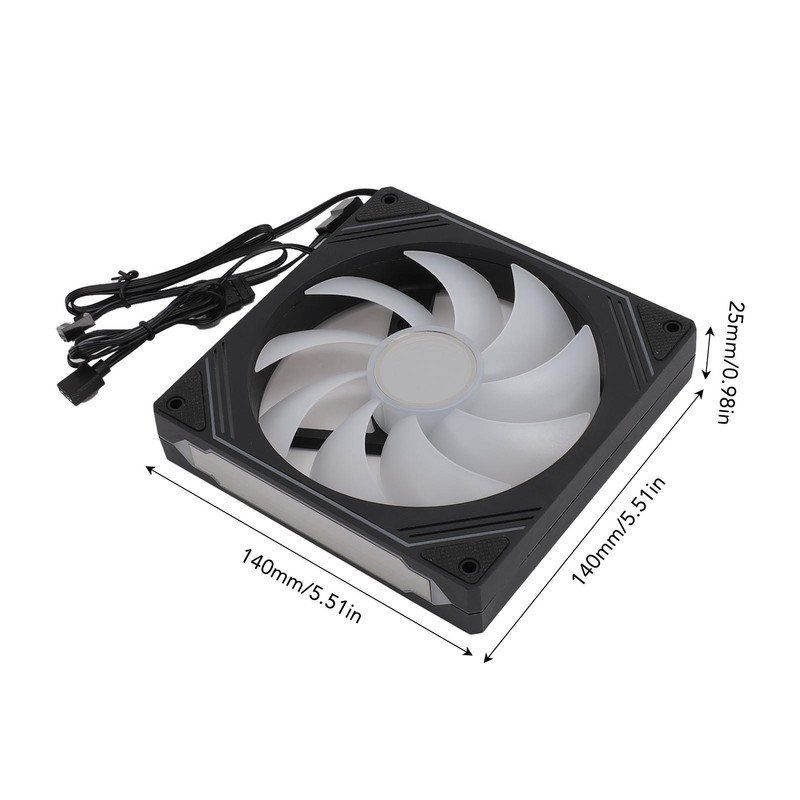 ARGB Chassis Fan 140x140x25mm Synchronized Light Quiet Heat Dissipation Cooling