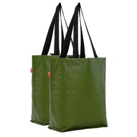 BikeZac 2.0 by Cobags | Bicycle Bag Clip-On Shopping Bag | Bicycle Shopping Bag | Pannier Rack Bag | Shopping Trolley | Reusable | Recycling Bag (Cobags Simply Green 2X)