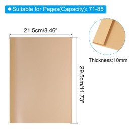 PATIKIL 0.4" Thermal Binding Cover, 10 Pcs PE Hold 71-85 Sheets Presentation Paper File Protector Folder with Hot Melt Glue for Office Work, Yellow