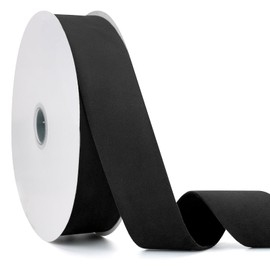 Jeuhoue Black Velvet Ribbon Double Faced, 1-1/2 Inch x 20Yd, Great for Christmas, Wedding Decoration, Gift Wrapping and Christmas Tree Ornaments (Black 1-1/2")