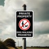 Safety First Display LTD Private property dog walking prohibited -