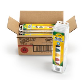 Crayola 8 Pan Set Washable Watercolors,12 Pack, Kids Indoor Activities At Home