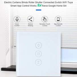 Nicoone Smart WiFi Roller Shutter Switch, Roller Shutter Timer, Voice Control, Roller Shutter Switch Compatible with Echo Alexa/Google, Curtain Blind Switch for Roller Shutters, Pack of 4