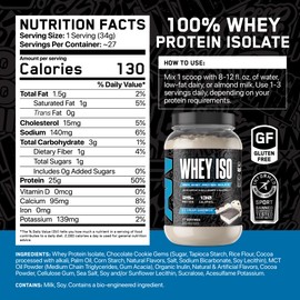 All Black Everything Whey Protein Isolate Powder | Whey Protein Isolate | 25g Protein | Low Carbs & Low Sugar | Workout Supplement for Men & Women | Ice Cream Sandwich | 27 Servings