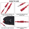 100PCS Crimp Connectors,Bullet Connectors 12v Multi-Sizes,Wire Connectors Push Fit without