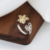 Cute Bee Fidget Spinner Rings for Women Sterling Silver Plated