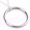 1Pc Silver Ring and Chain (Large Ring) Magic Tricks Metal