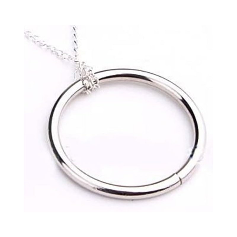 1Pc Silver Ring and Chain (Large Ring) Magic Tricks Metal