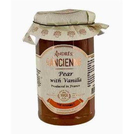 Les Confitures à la Ancienne, Set of 2 Jars, Poire au Vanille Preserves (French Pear with Vanilla Jam), 9.5 oz Each