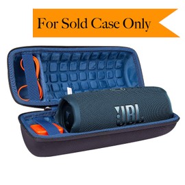 co2CREA Funda rígida de Viaje para Altavoz Bluetooth JBL Charge 4 (Impermeable, Color Negro y Azul Interior)