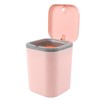 Xowine 0.5 Gallon Plastic Tiny Push-Button Trash Can, Desktop Mini