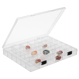 SAFE Rock Collecting Box with 36 compartments and 2 Sliding latches