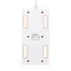 Sanwa Supply TAP-B109U-3WN Flat Tap with USB Charging Port White