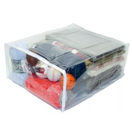 Oreh Homewares 10-Pack Vinyl Zippered (Clear) Large Storage Bags (15” x 18” x 7”) 8.2 Gallon