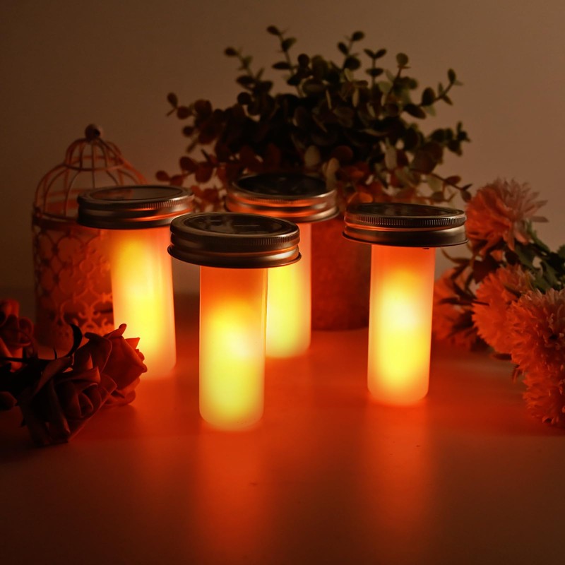 Solar Lights Replacement Top - 4PCS Diameter Solar Flame Light