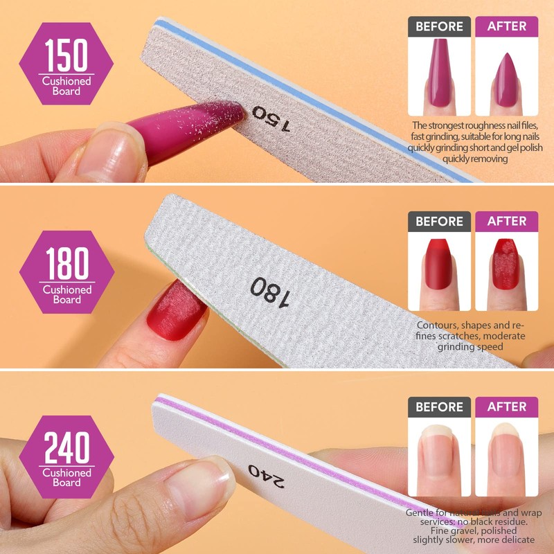 Teenitor Nail File Buffer, Nail Files, Nail Buffer Set to